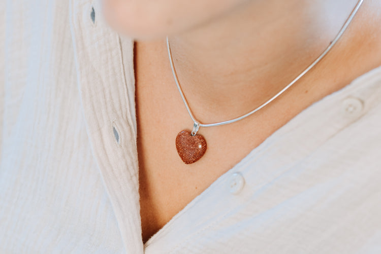 Goldfluss Herzanhänger | 2x2 cm