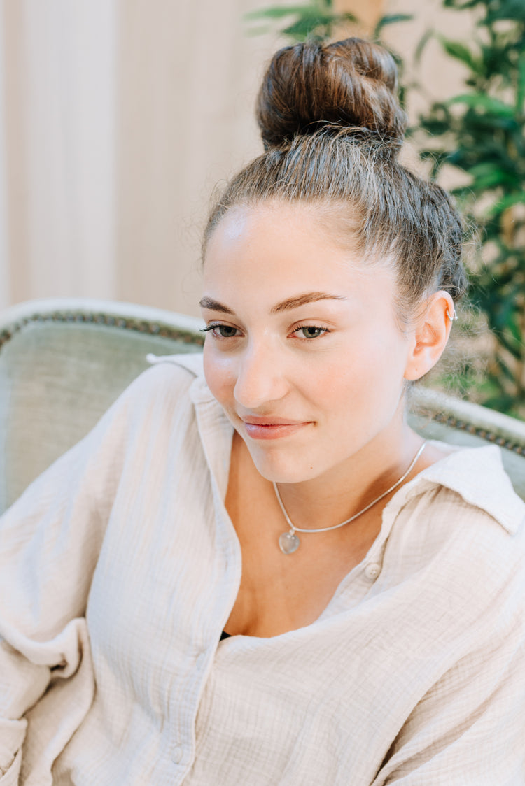 Aquamarin Herzanhänger | in 2 Größen | 925er Silberöse