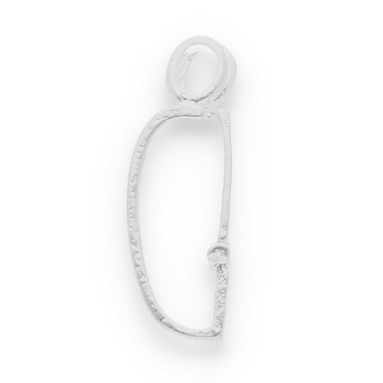Donut Holder | Hinge Clip | For 30/40 mm Donut Pendants | silver