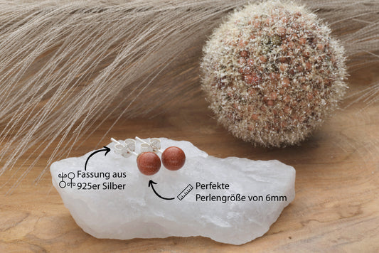 Goldfluss Ohrstecker 6 mm | 925er Silber