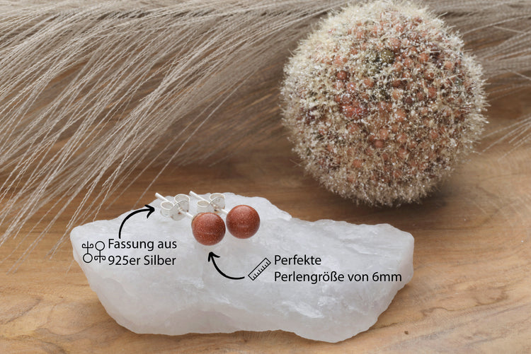 Goldfluss Ohrstecker 6 mm | 925er Silber