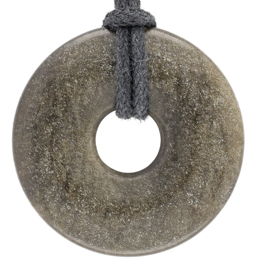 Goldobsidian Donut | 30 mm Anhänger + Baumwollband