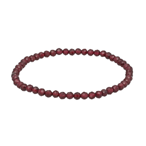 Granato | braccialetto sfaccettato | 4 mm