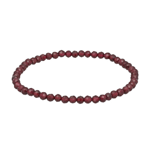 Granat | facettiertes Armband | 4 mm