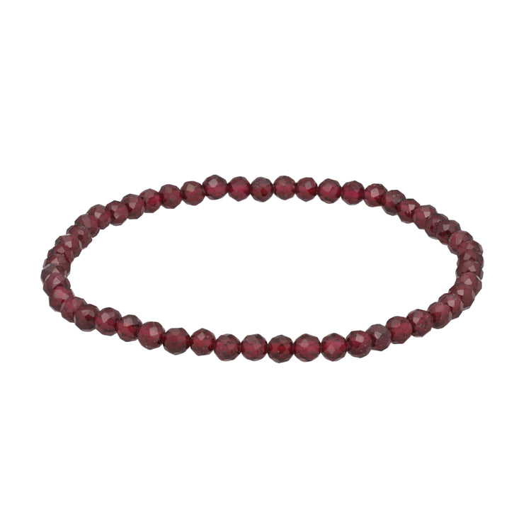 Granat | facettiertes Armband | 4 mm