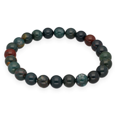 Bracelet boules en héliotrope | 8 mm
