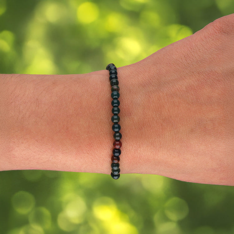 Heliotrop Mini-Kugelarmband | 4 mm