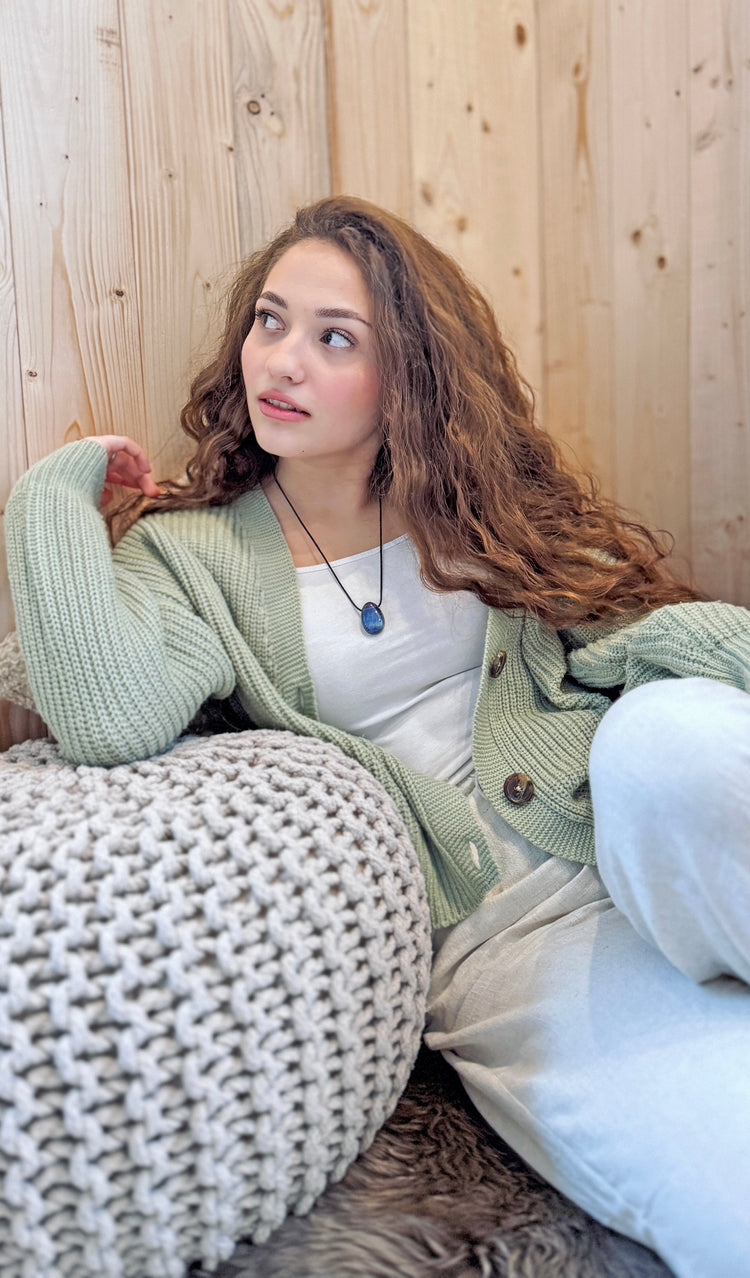 Fluorit, bunt Tropfenanhänger