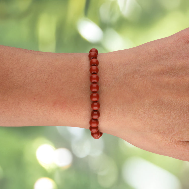 Jaspis, rot Kugelarmband | 6 mm