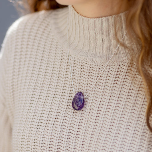 Amethyst Tropfenanhänger