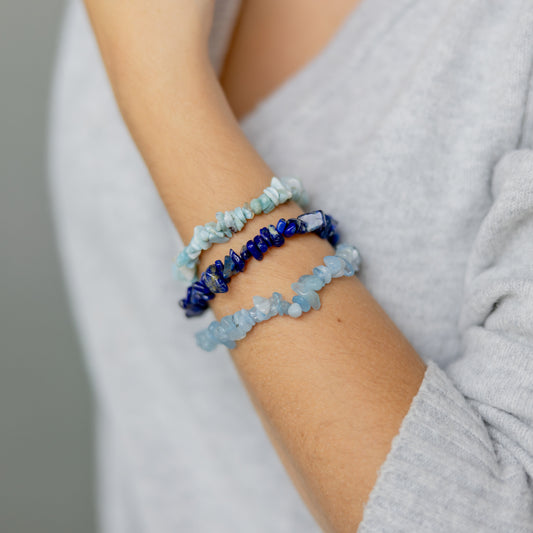 Aquamarin Splitterarmband