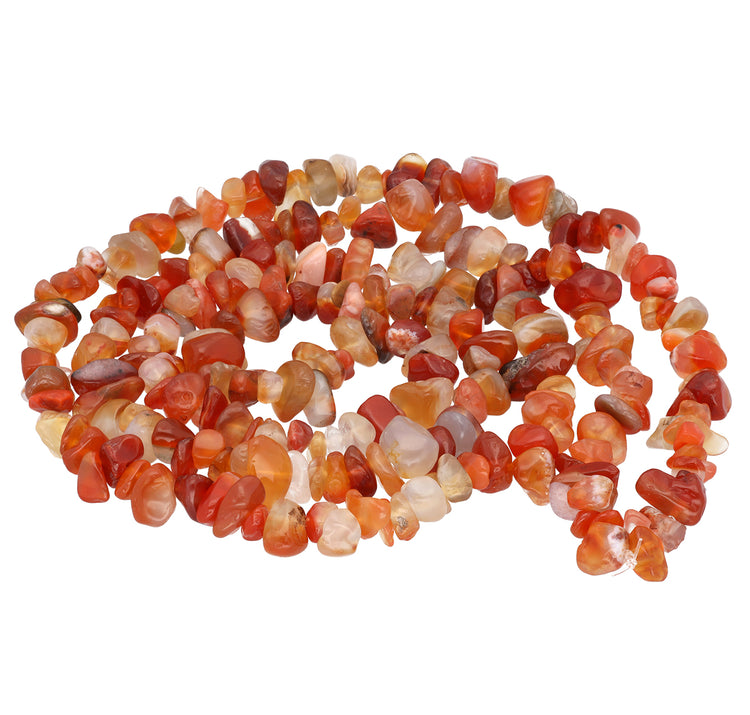 Karneol Splitterkette | 80 cm