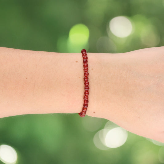 Karneol | facettiertes Armband | 4 mm