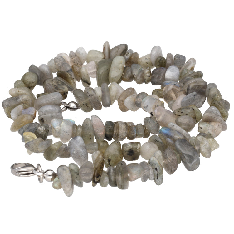 Labradorit Splitterkette | 45 cm + Verschluss