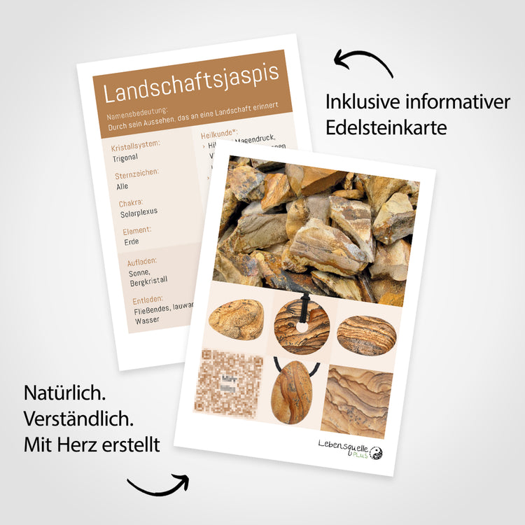 Jaspe paysage pierre roulée