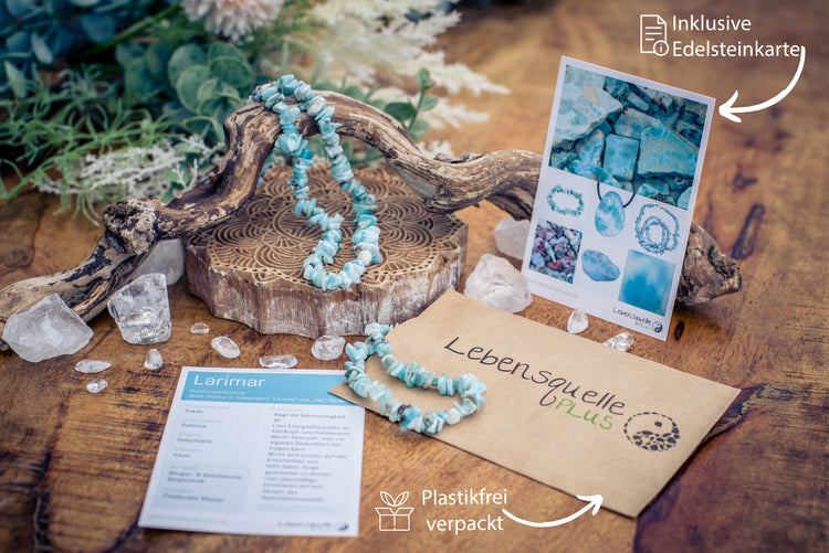 Larimar Splitterkette | 45 cm + Verschluss