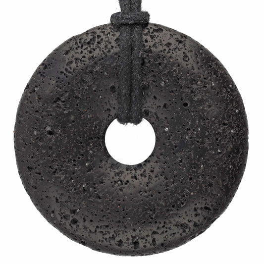 Lava Donut | 40 mm Anhänger + Baumwollband