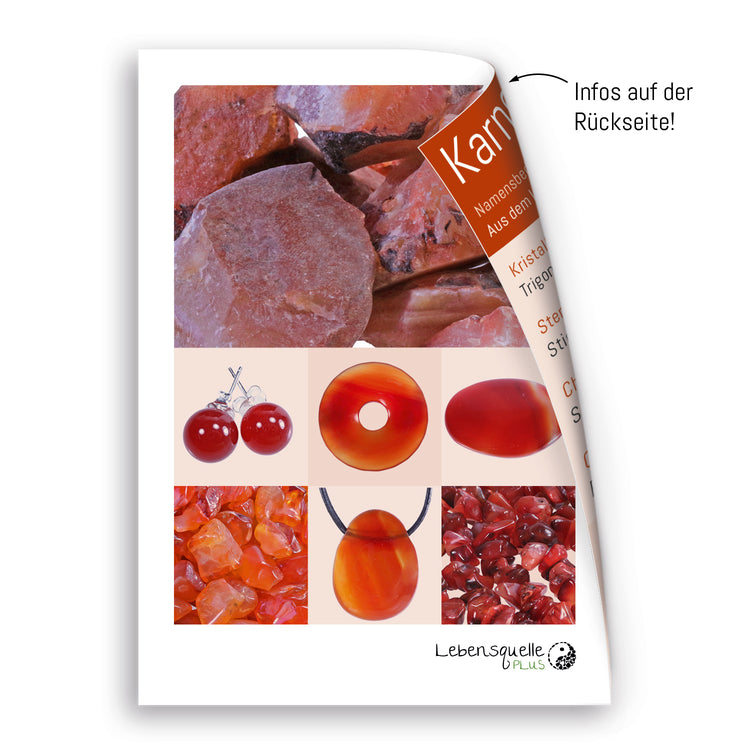 Karneol | Doppelspitze, gefasst | silberfarbene Öse