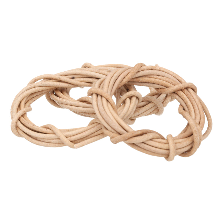 Lederband aus echtem Rinderrundleder, naturfarben