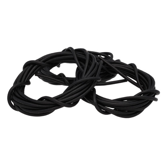 Lederband aus echtem Rinder Rundleder, schwarz