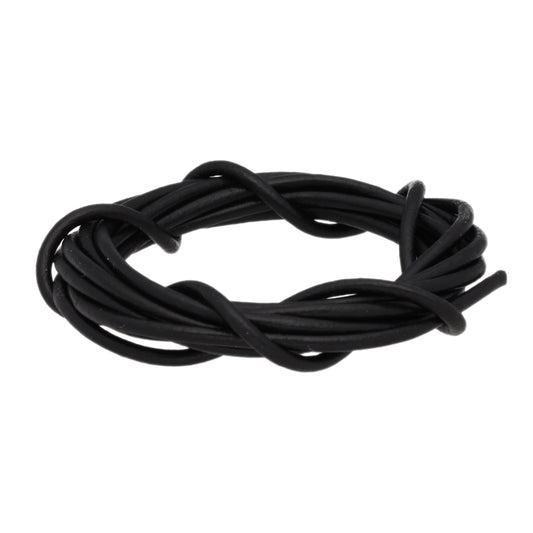 Lederband aus echtem Rinder Rundleder, schwarz