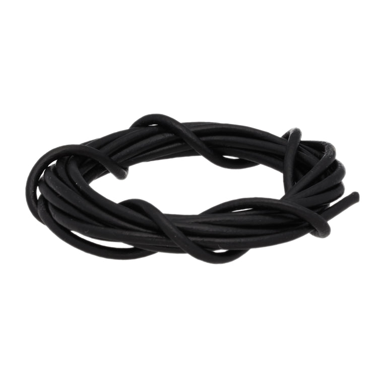 Lederband aus echtem Rinder Rundleder, schwarz