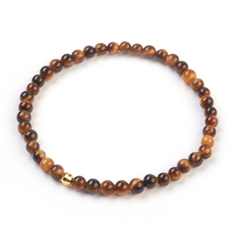Tigerauge Armband mit 925-Silber-Zwischenperle