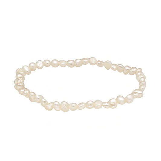 Süßwasser-Perlen-Armband Weiß – 19 cm Eleganz