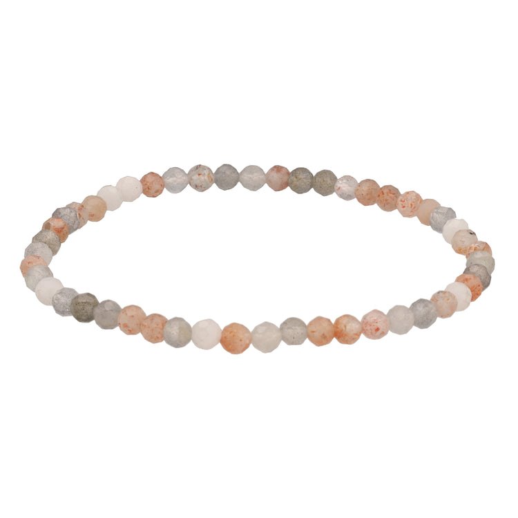 Mondstein | facettiertes Armband | 4 mm