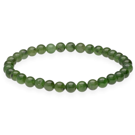 Jade (Nephrit) Kugelarmband | 6 mm