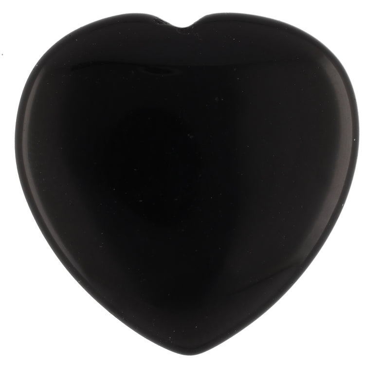 Obsidian, schwarz Herz | Handschmeichler 2x2 cm