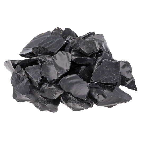 Obsidian, schwarz Wassersteine