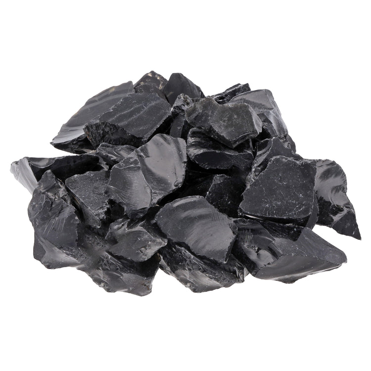 Obsidian, schwarz Wassersteine