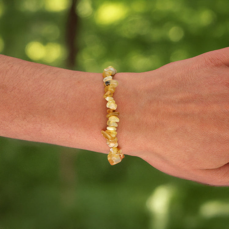 Opal, gelb Splitterarmband