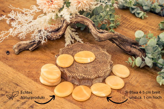 Orangencalcit Scheibenstein