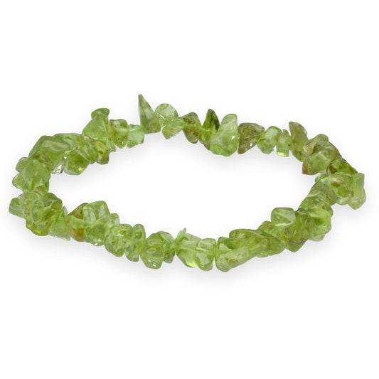 Peridot Splitterarmband aus gruenen Edelsteinsplittern