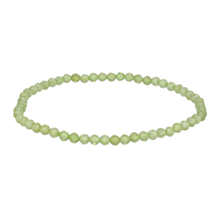 Peridoto | braccialetto sfaccettato | 4 mm