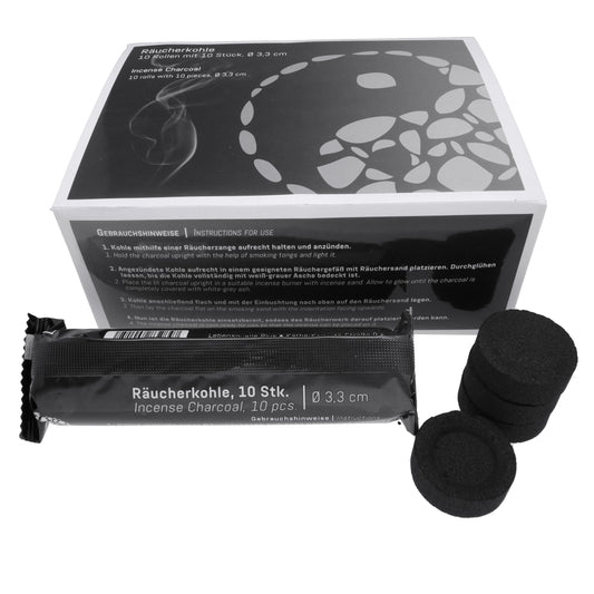 Selbstzündende Räucherkohle Ø 33 mm | 100 Stück - 1 Karton