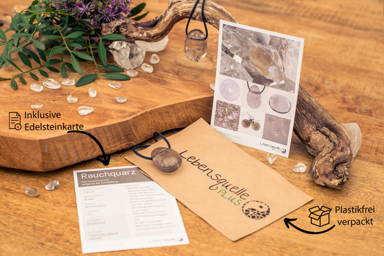 Rauchquarz Tropfenanhänger