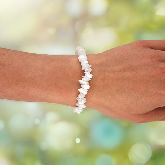 Regenbogen-Mondstein Splitterarmband