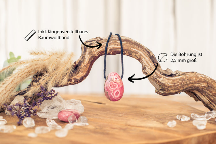 Rhodochrosit Tropfenanhänger