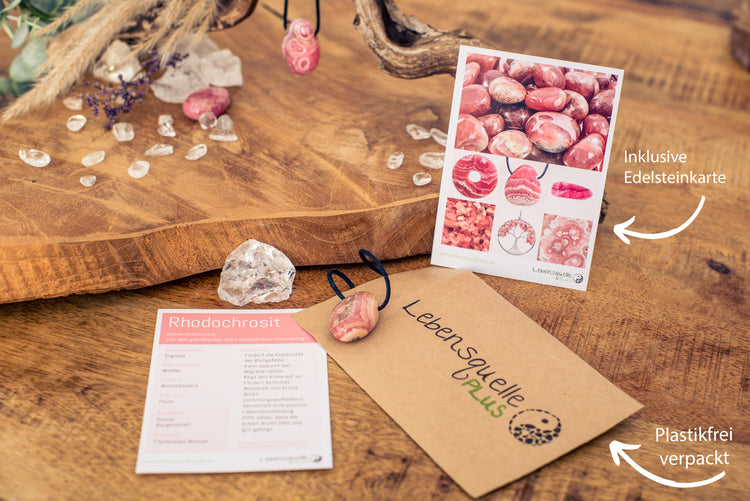 Rhodochrosit Tropfenanhänger