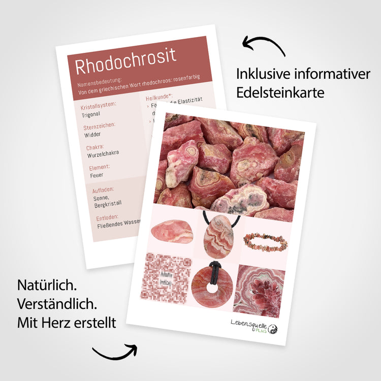 Pierre roulée en rhodochrosite