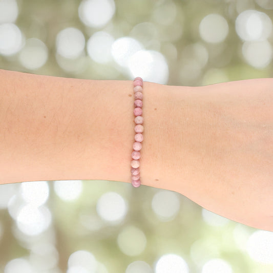 Rhodonit | facettiertes Armband | 4 mm
