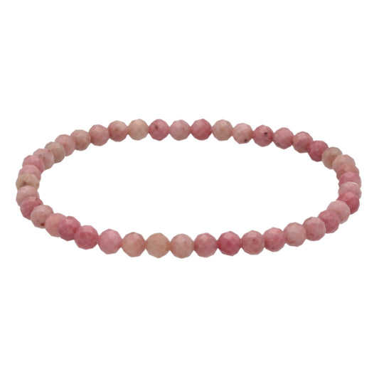 Rhodonit | facettiertes Armband | 4 mm