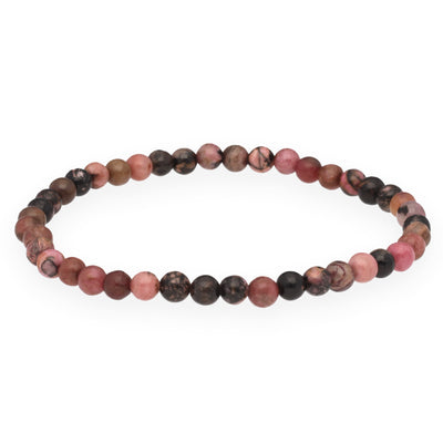 Rhodonit Mini-Kugelarmband | 4 mm