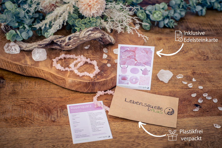 Rosenquarz Splitterarmband