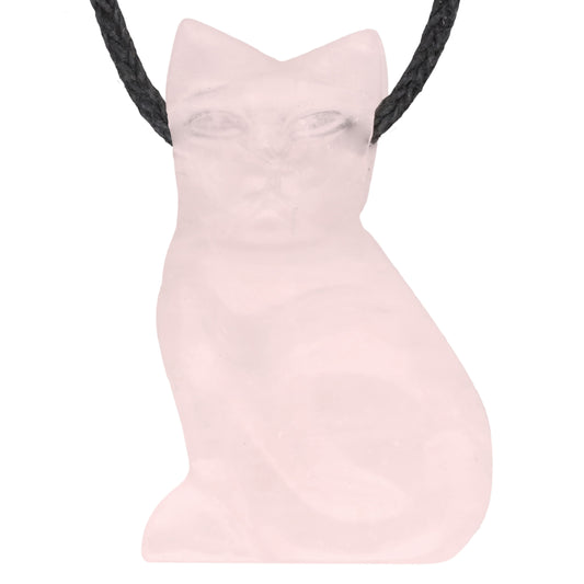 Rosenquarz Katzenanhänger