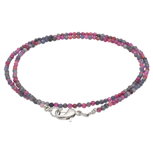 Ruby-Sapphire | High-quality necklace | 2 mm