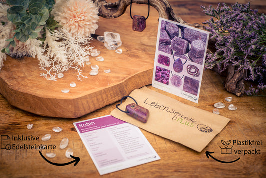 Rubin Tropfenanhänger